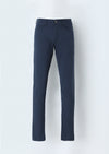 Lacivert Düz Dokuma Slim Fit Casual Pamuk Karışımlı Pantolon