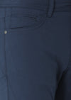 Lacivert Düz Dokuma Slim Fit Casual Pamuk Karışımlı Pantolon
