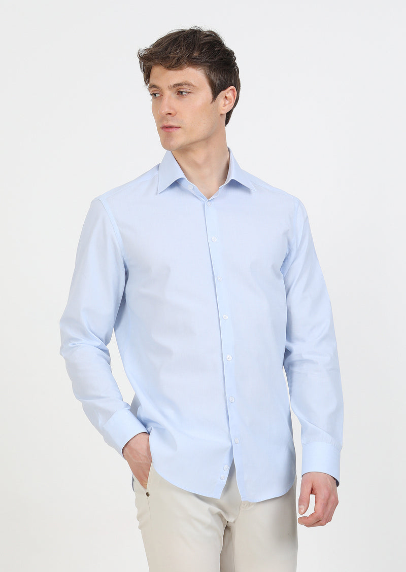Mavi Regular Fit Uzun Dokuma Klasik %100 Pamuk Gömlek
