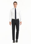 Beyaz Düz Slim Fit Uzun Dokuma Klasik %100 Pamuk Gömlek