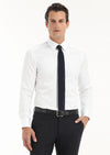 Beyaz Düz Slim Fit Uzun Dokuma Klasik %100 Pamuk Gömlek