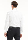 Beyaz Düz Slim Fit Uzun Dokuma Klasik %100 Pamuk Gömlek