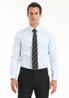 Mavi Düz Slim Fit Uzun Dokuma Klasik %100 Pamuk Gömlek