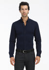 Lacivert Düz Slim Fit Uzun Casual %100 Pamuk Gömlek