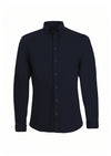 Lacivert Düz Slim Fit Uzun Casual %100 Pamuk Gömlek