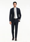 Lacivert Çizgili Thin&taller Slim Fit %100 Yün Takım Elbise