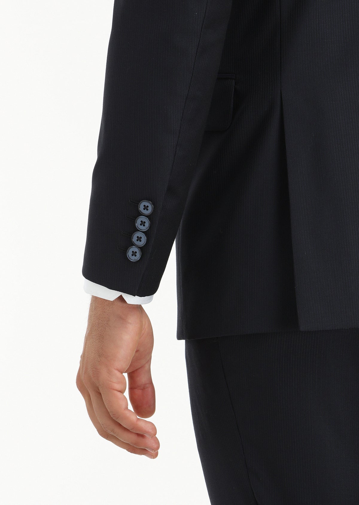 Lacivert Çizgili Thin&taller Slim Fit %100 Yün Takım Elbise