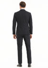 Lacivert Çizgili Zeroweight Slim Fit Yün Karışımlı Takım Elbise