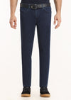 İndigo Düz Slim Fit Denim Pamuk Karışımlı Pantolon