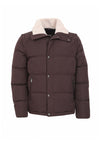 Bordo Regular Fit Dik Yaka Dokuma Mont