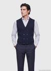 Lacivert Regular Fit Kelebek Yaka Casual Örme Triko Yelek