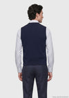 Lacivert Regular Fit Kelebek Yaka Casual Örme Triko Yelek