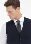 Lacivert Regular Fit V Yaka Casual Örme Triko Yelek