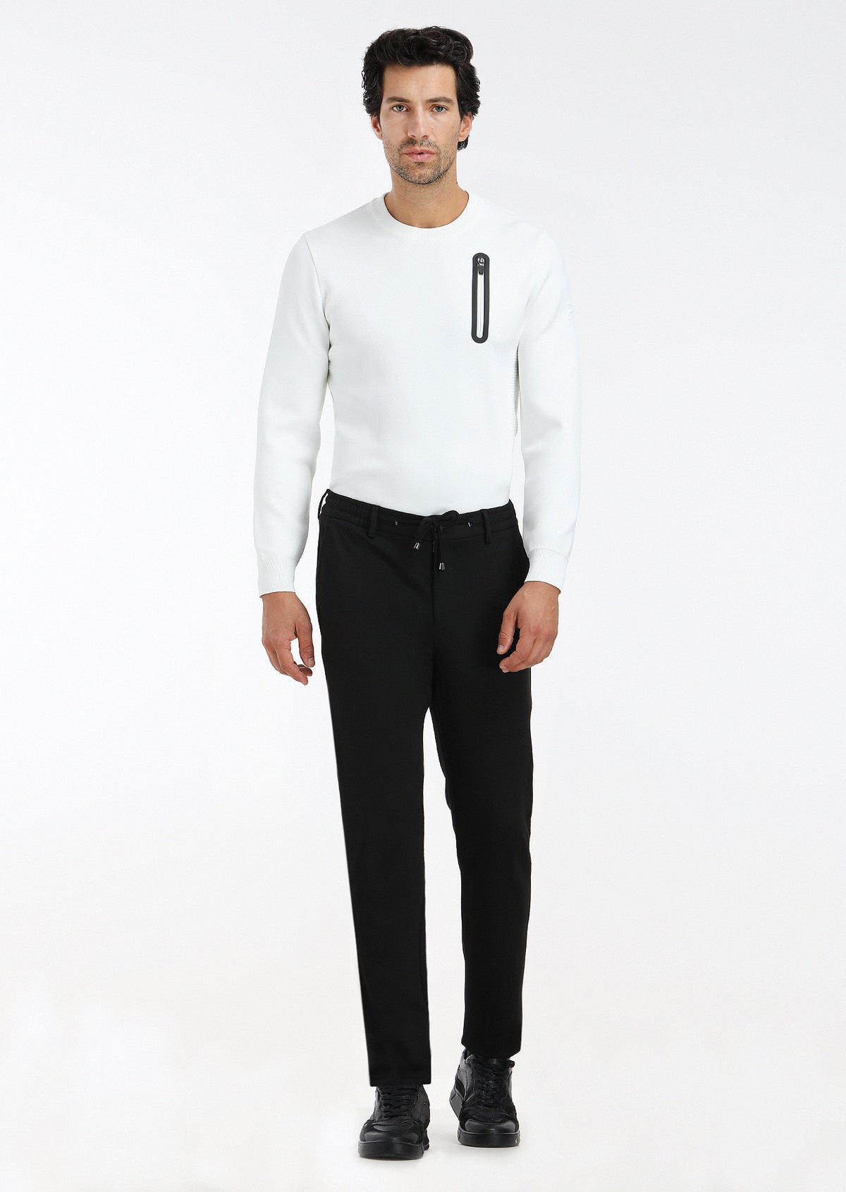Ecru Knitwear Sweatshirt