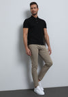 Safran Düz Dokuma Slim Fit Casual Pamuk Karışımlı Pantolon
