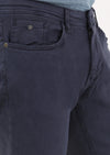 Lacivert Düz Dokuma Slim Fit Casual Pamuk Karışımlı Pantolon