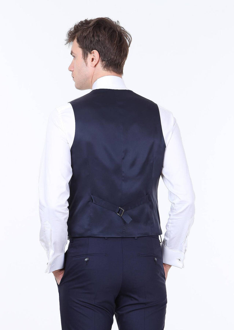 Saks Slim Fit Kelebek Yaka Klasik Yelek