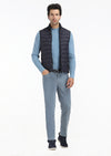 Lacivert Regular Fit Dik Yaka Casual Dokuma Spor Yelek