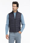Lacivert Regular Fit Dik Yaka Casual Dokuma Spor Yelek