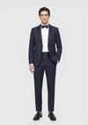 Saks Düz Fashion Slim Fit Kelebek Yaka Dokuma Smokin Takım Elbise