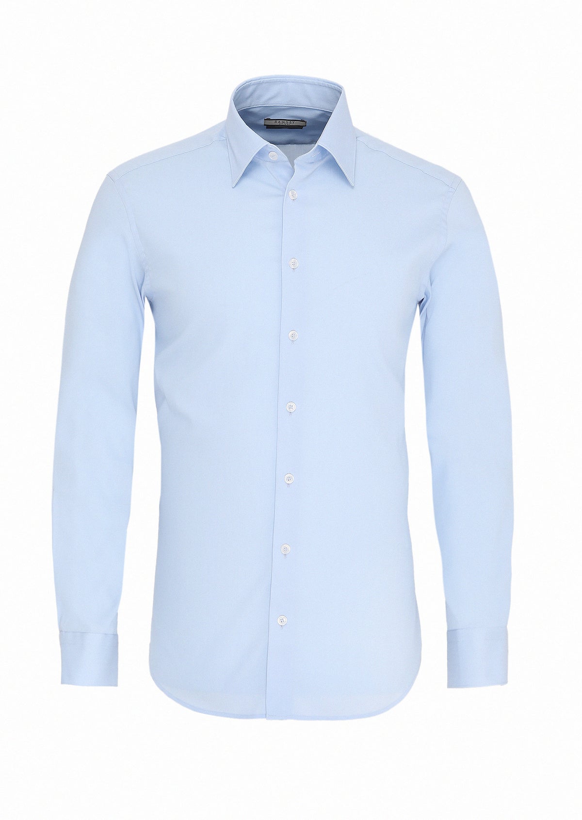 Mavi Slim Fit Uzun Dokuma Klasik Pamuk Karışımlı Gömlek