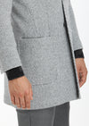 Gri Regular Fit Kruvaze Yaka Casual Örme Palto