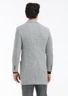 Gri Regular Fit Kruvaze Yaka Casual Örme Palto