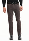 Açık Kahve Fitilli Dokuma Slim Fit Kadife Casual Pamuk Karışımlı Pantolon