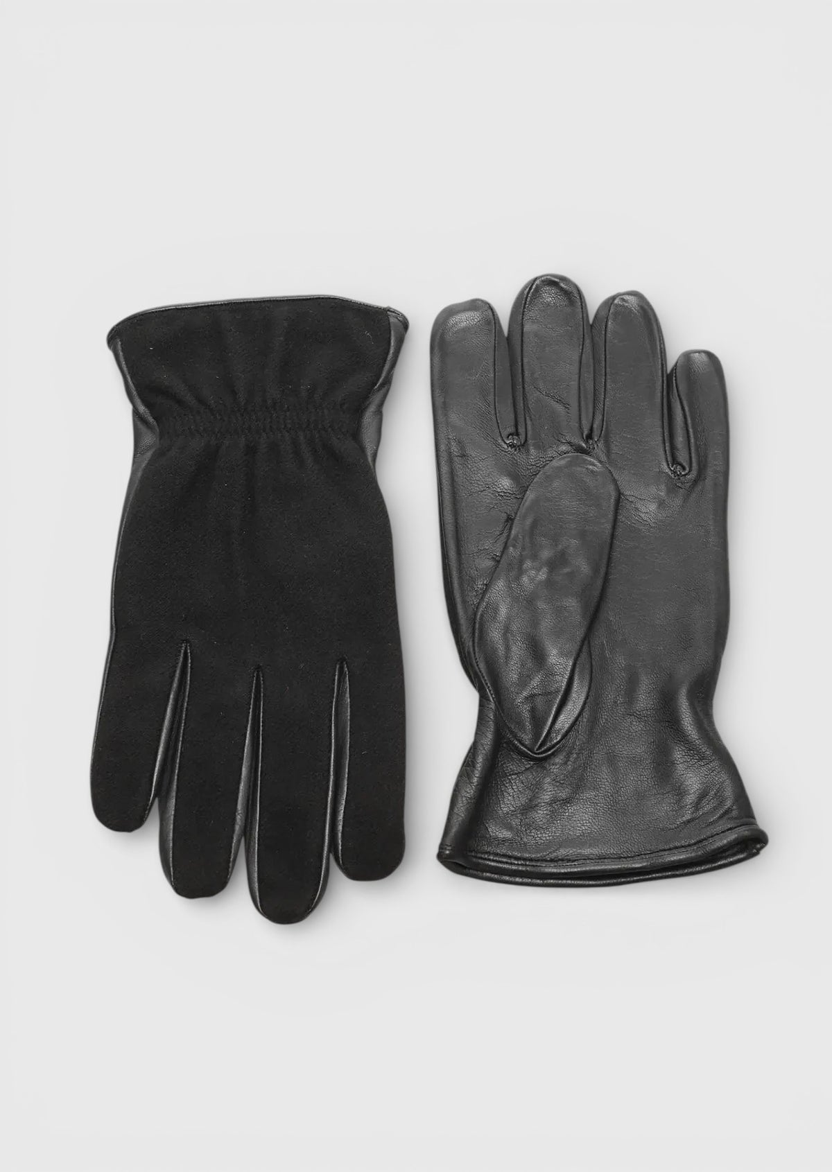 Siyah %50 Deri ,%30 Polyester ,%20 Yün  Eldiven