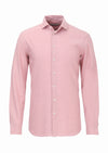 Pembe Düz Regular Fit Uzun Dokuma Casual Pamuk Karışımlı Gömlek