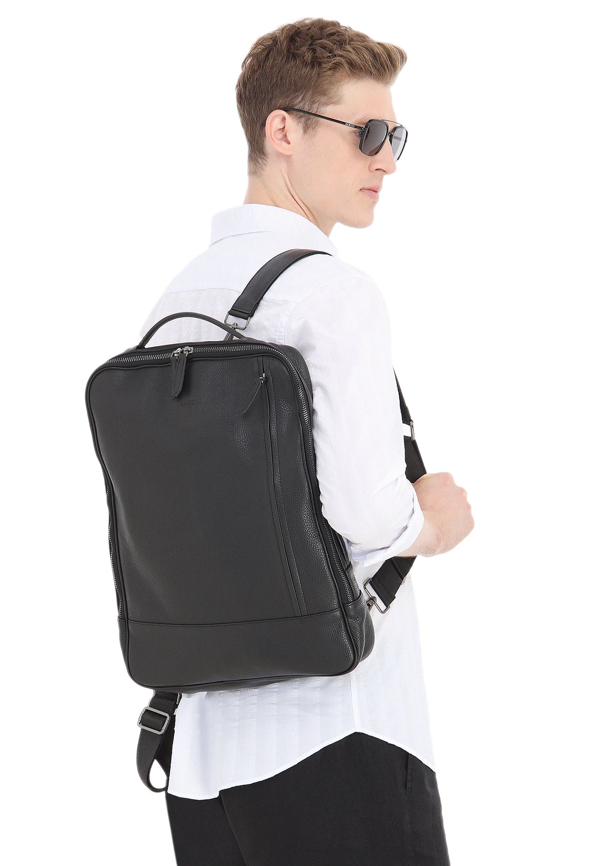 Beyaz Çizgili Regular Fit Uzun Dokuma Casual Pamuk Karışımlı Gömlek