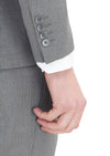 Gri Çizgili Zeroweight Slim Fit Yün Karışımlı Takım Elbise