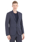 Mavi Çizgili Zeroweight Slim Fit Yün Karışımlı Takım Elbise