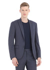 Mavi Çizgili Zeroweight Slim Fit Yün Karışımlı Takım Elbise