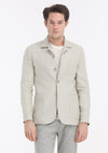 Bej Mikro Shirt Shoulder Slim Fit %100 Keten Ceket