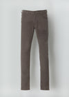 Kahverengi Düz Dokuma Slim Fit Casual Pamuk Karışımlı Pantolon