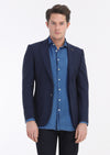 Lacivert Çizgili Thin&taller Slim Fit Yün Karışımlı Takım Elbise