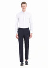 Beyaz Düz Slim Fit Uzun Dokuma Klasik Pamuk Karışımlı Gömlek
