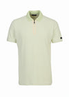 Sarı Baskılı Polo Yaka Pamuk Karışımlı T-Shirt