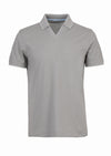 Gri Jakarlı Polo Yaka %100 Pamuk T-Shirt