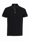 Lacivert Jakarlı Polo Yaka %100 Pamuk T-Shirt