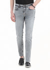 Mavi Düz Slim Fit Denim Pamuk Karışımlı Pantolon