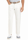 Ekru Düz Slim Fit Denim %100 Pamuk Pantolon