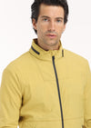 Sarı Regular Fit Dik Yaka Casual Dokuma Mont