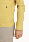 Sarı Regular Fit Dik Yaka Casual Dokuma Mont