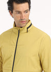 Sarı Regular Fit Dik Yaka Casual Dokuma Mont
