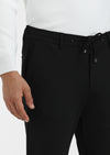 Siyah Düz Örme Jogging Fit Casual Pantolon