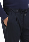 Lacivert Düz Dokuma Jogging Fit Casual Pantolon