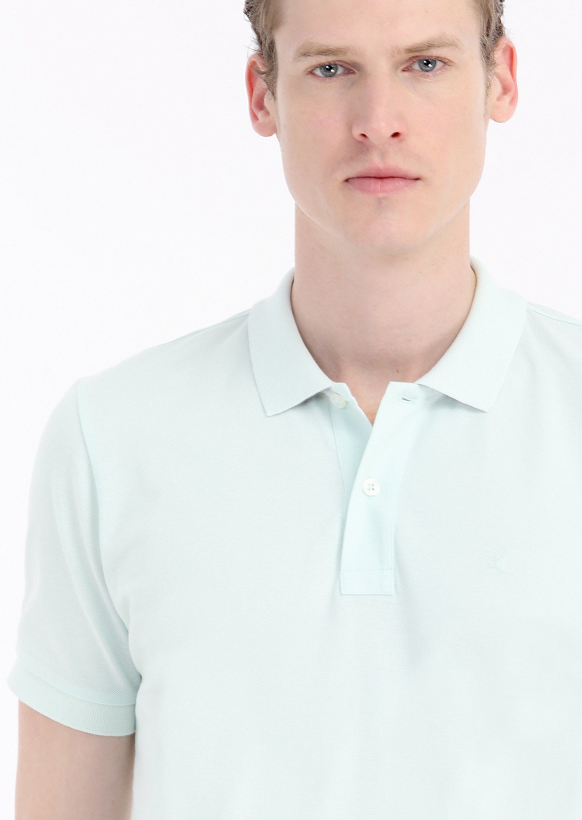 Mint Baskılı Polo Yaka %100 Pamuk T-Shirt