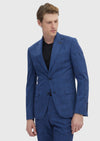 Saks Kareli Zeroweight Slim Fit İpek Karışımlı Takım Elbise